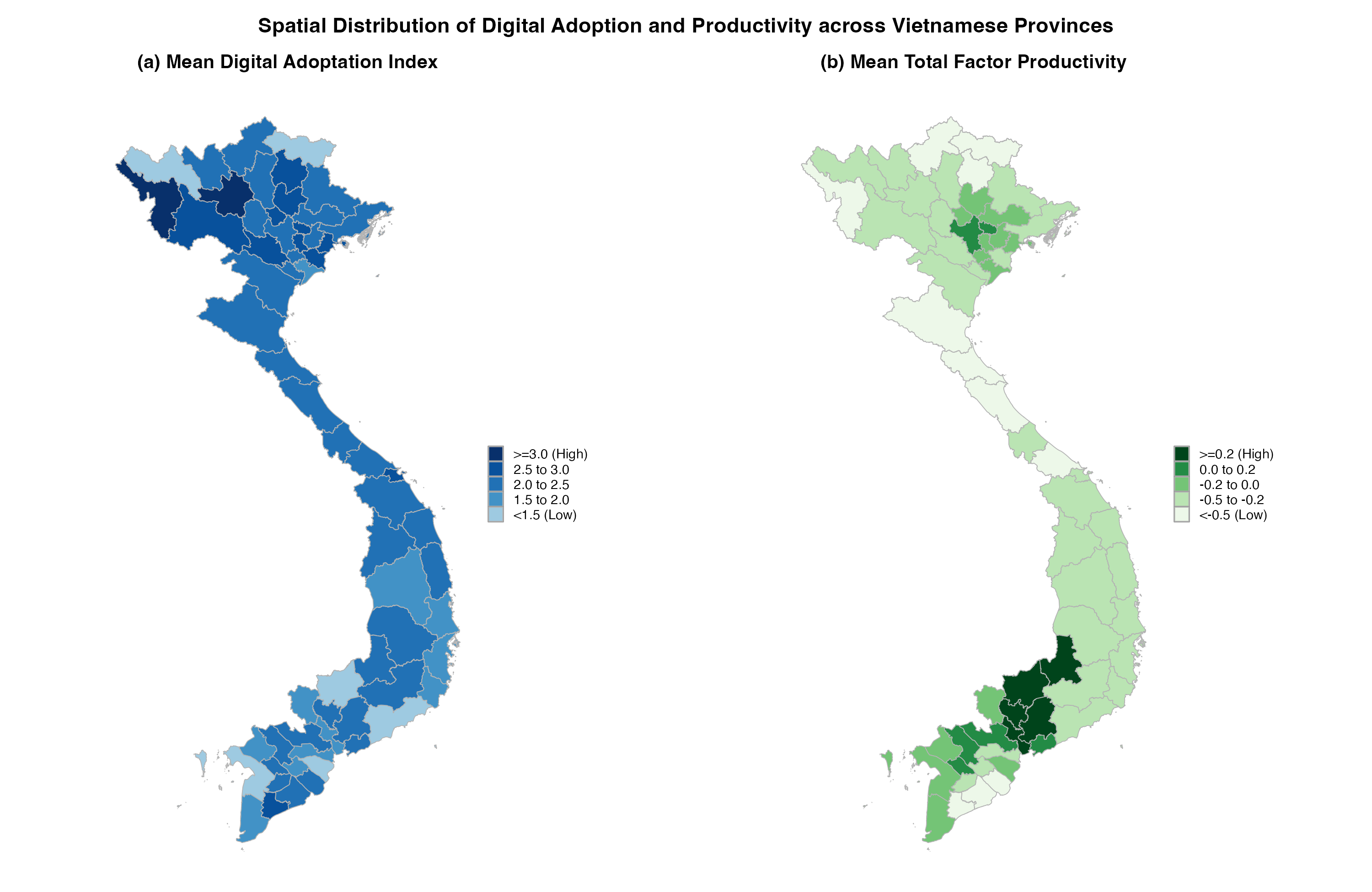 Digital Sophistication across Vietnamese provinces